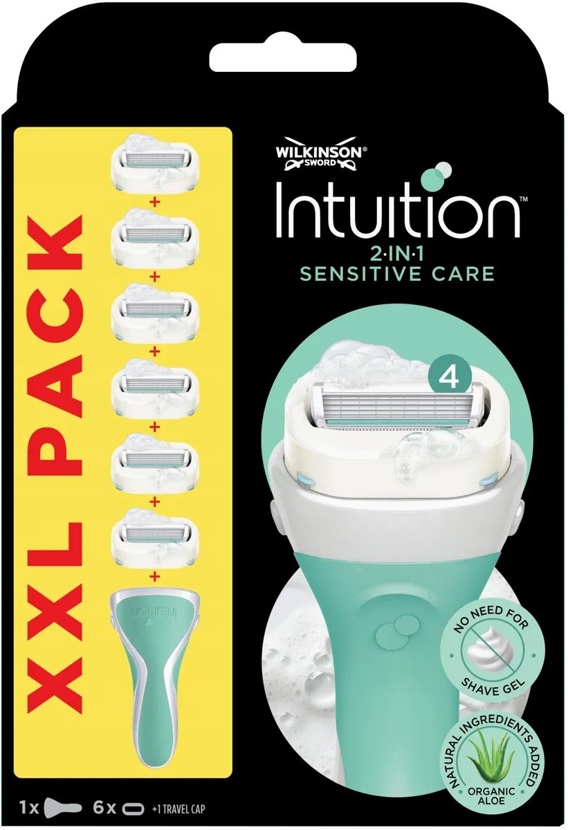 Wilkinson Sword Intuition 2-in-1 Groen - 6 Scheermesjes
