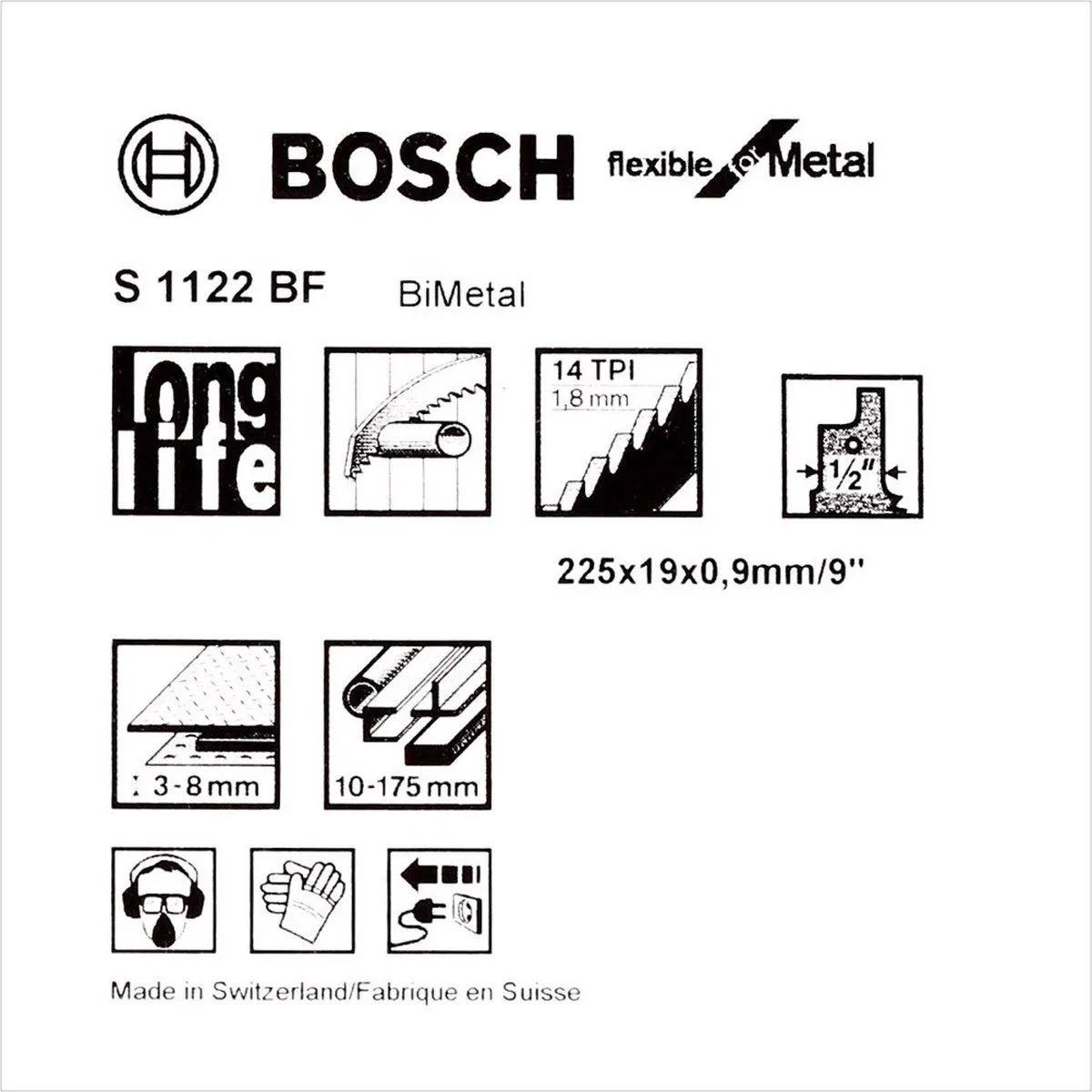 Bosch Reciprozaagblad S1122BF 5 Stuks - Metaal - afbeelding 6 van 6