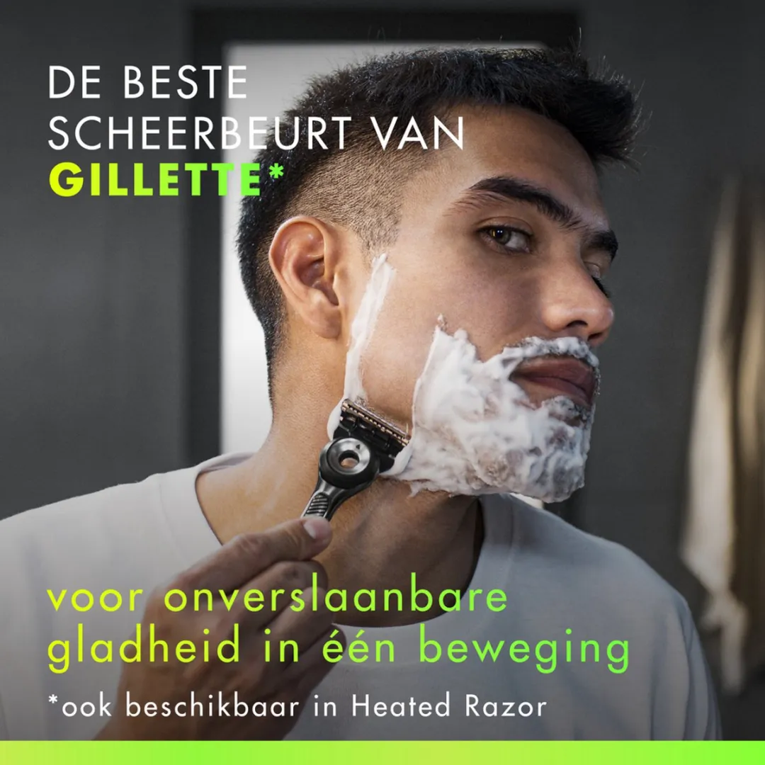 Gillette Labs Houder + 8 Scheermesjes UEFA Champions League - Zwart/Groen/Blauw