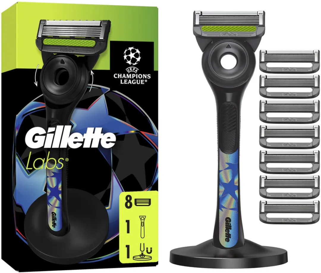 Gillette Labs Houder + 8 Scheermesjes UEFA Champions League