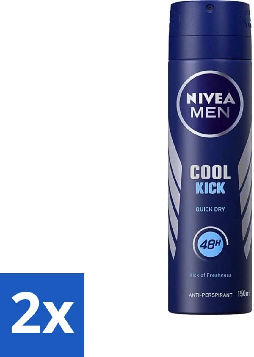 NIVEA Men Deospray Cool Kick 500ml - 2 Stuks