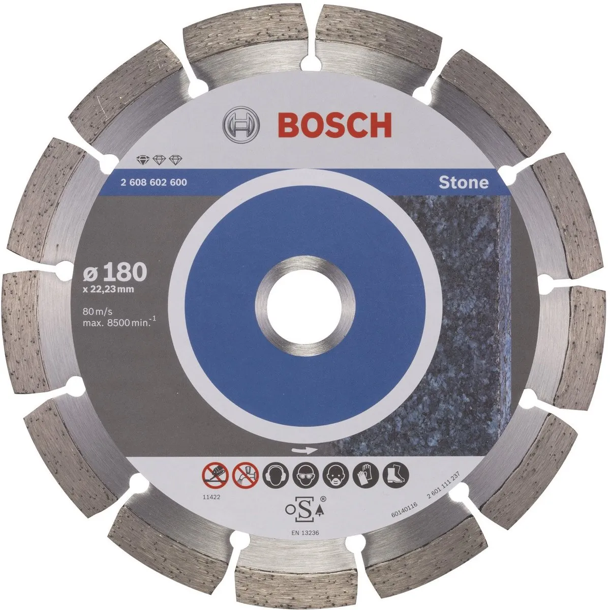 Bosch Diamantdoorslijpschijf Standard for Stone 180mm