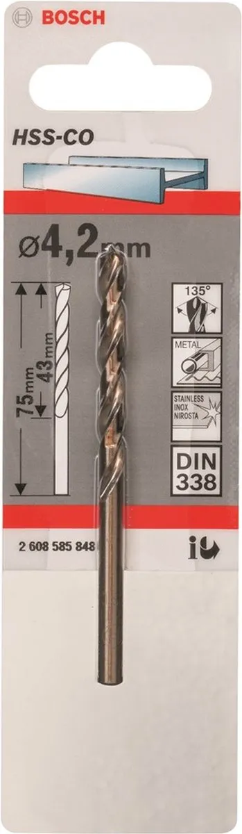 Bosch Metaalboren HSS-Co 4,2mm - 1 Stuk - afbeelding 6 van 6