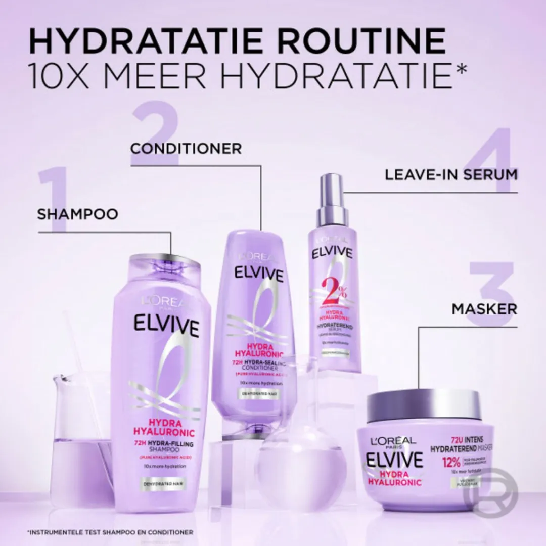 L'Oréal Paris Elvive Hydra Hyaluronic Conditioner 200ml - 3 Stuks