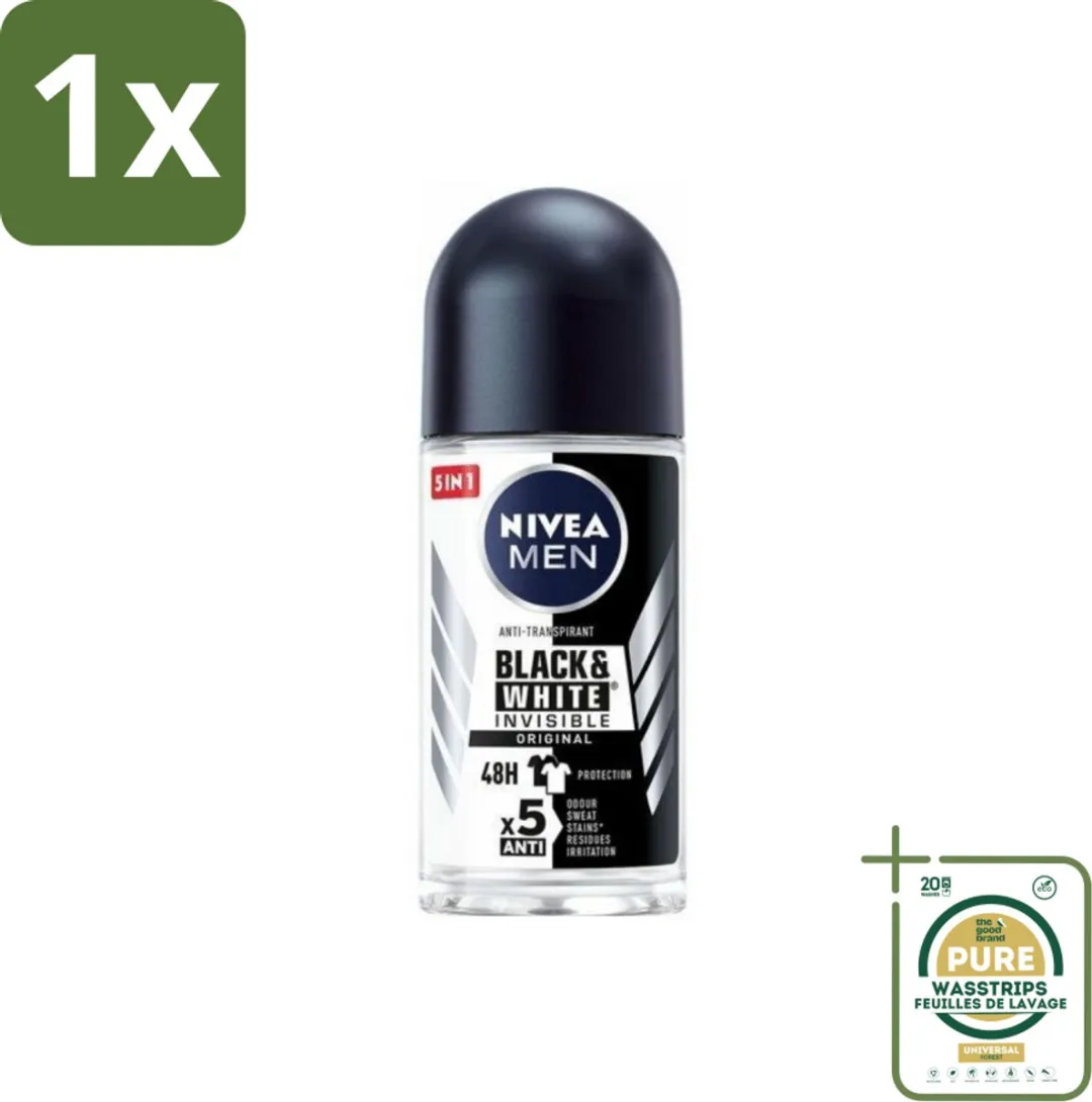 NIVEA MEN Invisible for Black & White Deo Roller 50ml