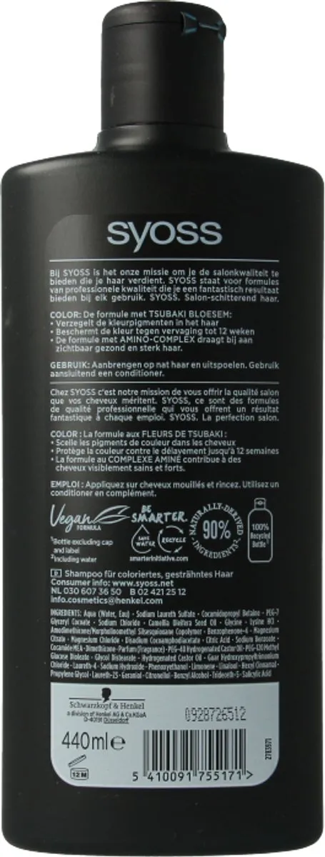 SYOSS Color Shampoo 440ml - Gekleurd haar - afbeelding 6 van 6