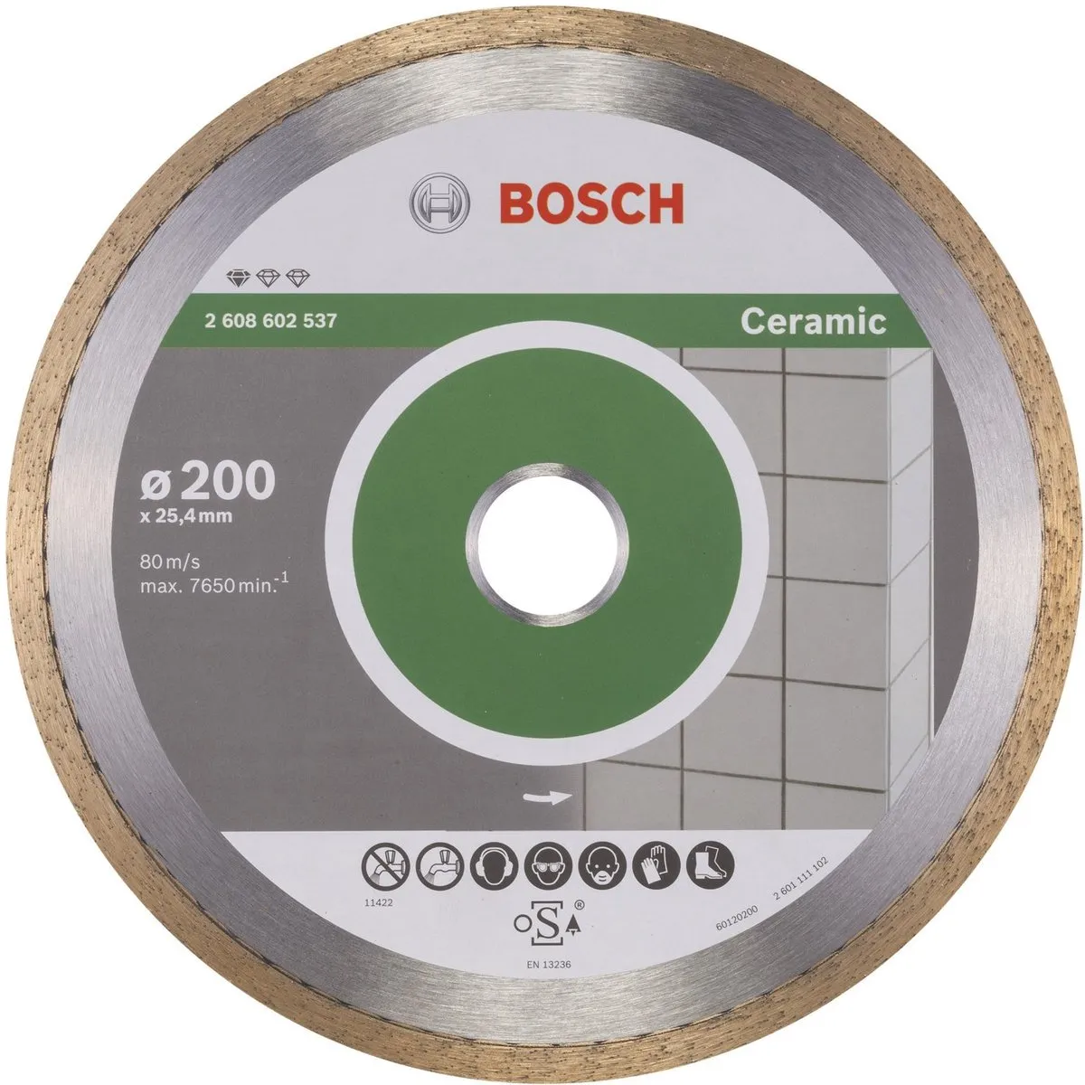 Bosch Diamantdoorslijpschijf Standard 200x25,4mm Keramiek