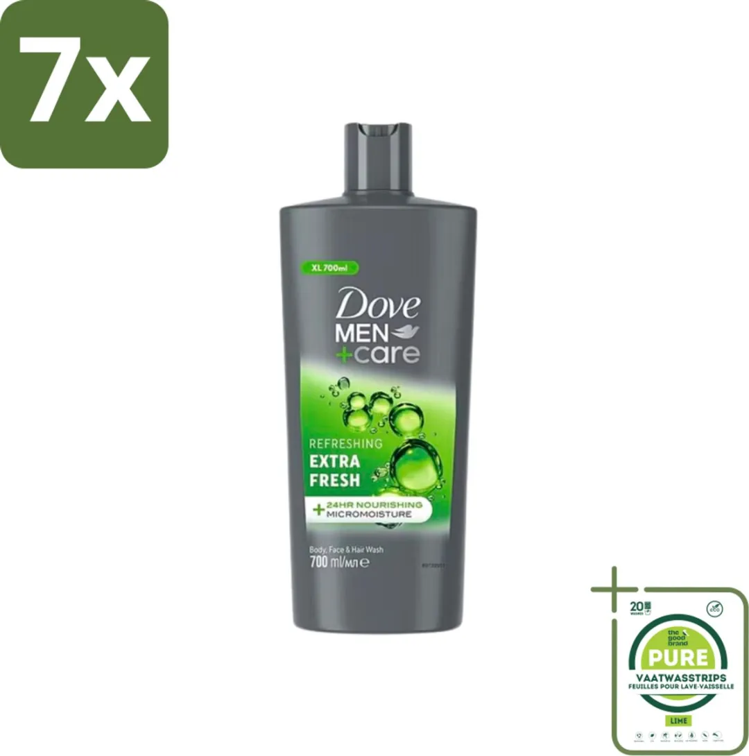 Dove Men+Care Extra Fresh Douchegel 700ml - 7 Stuks