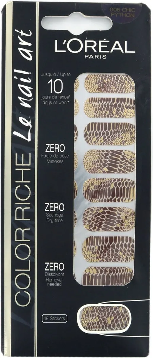 L'Oréal Paris Color Riche Nagelstickers 006 Chic Python - 10 Stuks