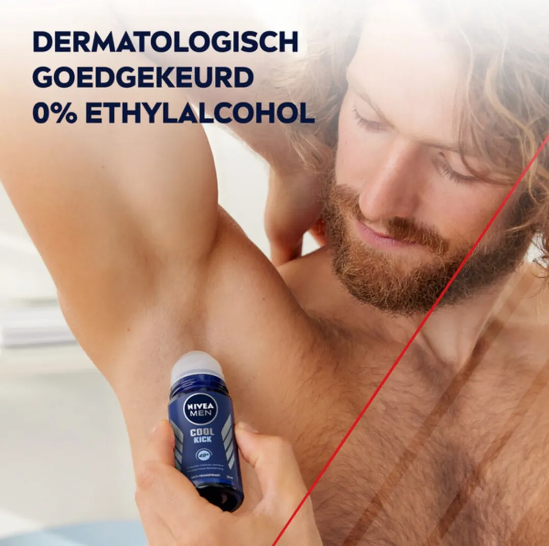 NIVEA MEN Cool Kick Anti-Transpirant Deo Roller 300ml - 6 Stuks - afbeelding 6 van 6