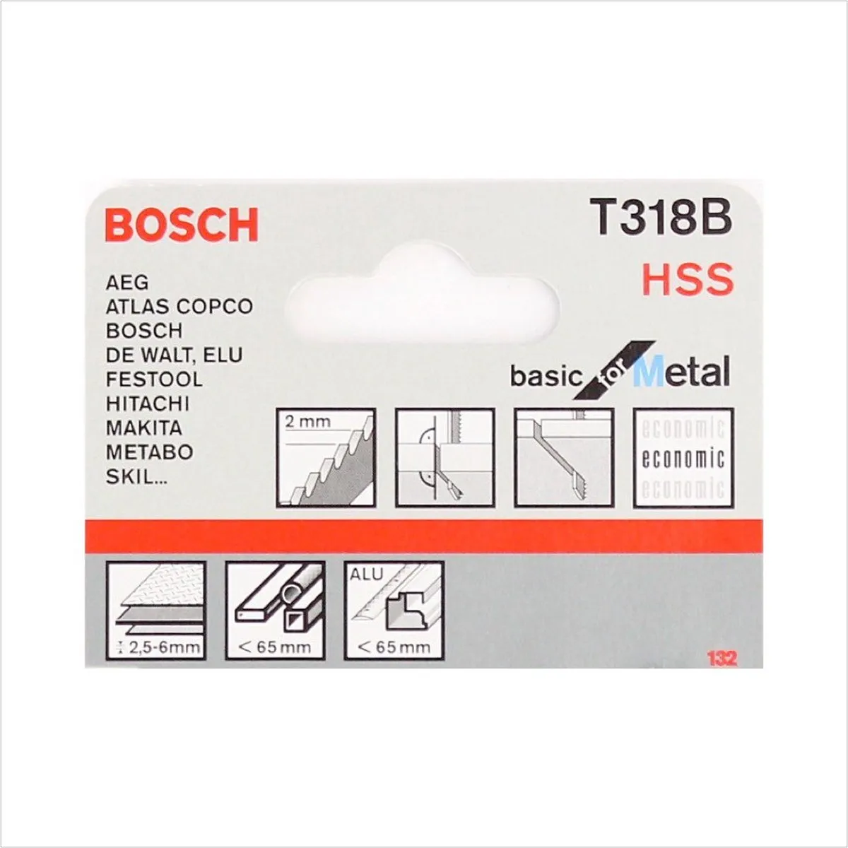 Bosch T 318 B Decoupeerzaagbladen - 5 Stuks - Metaal
