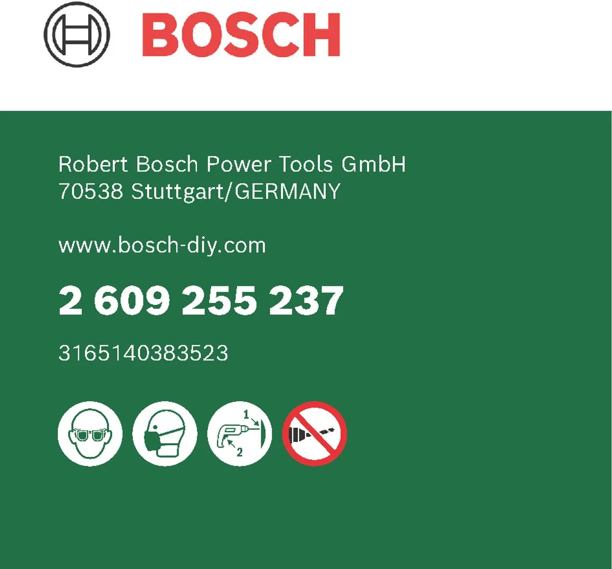 Bosch Houtslangenboor 12mm x 360mm - MPN 2609255237