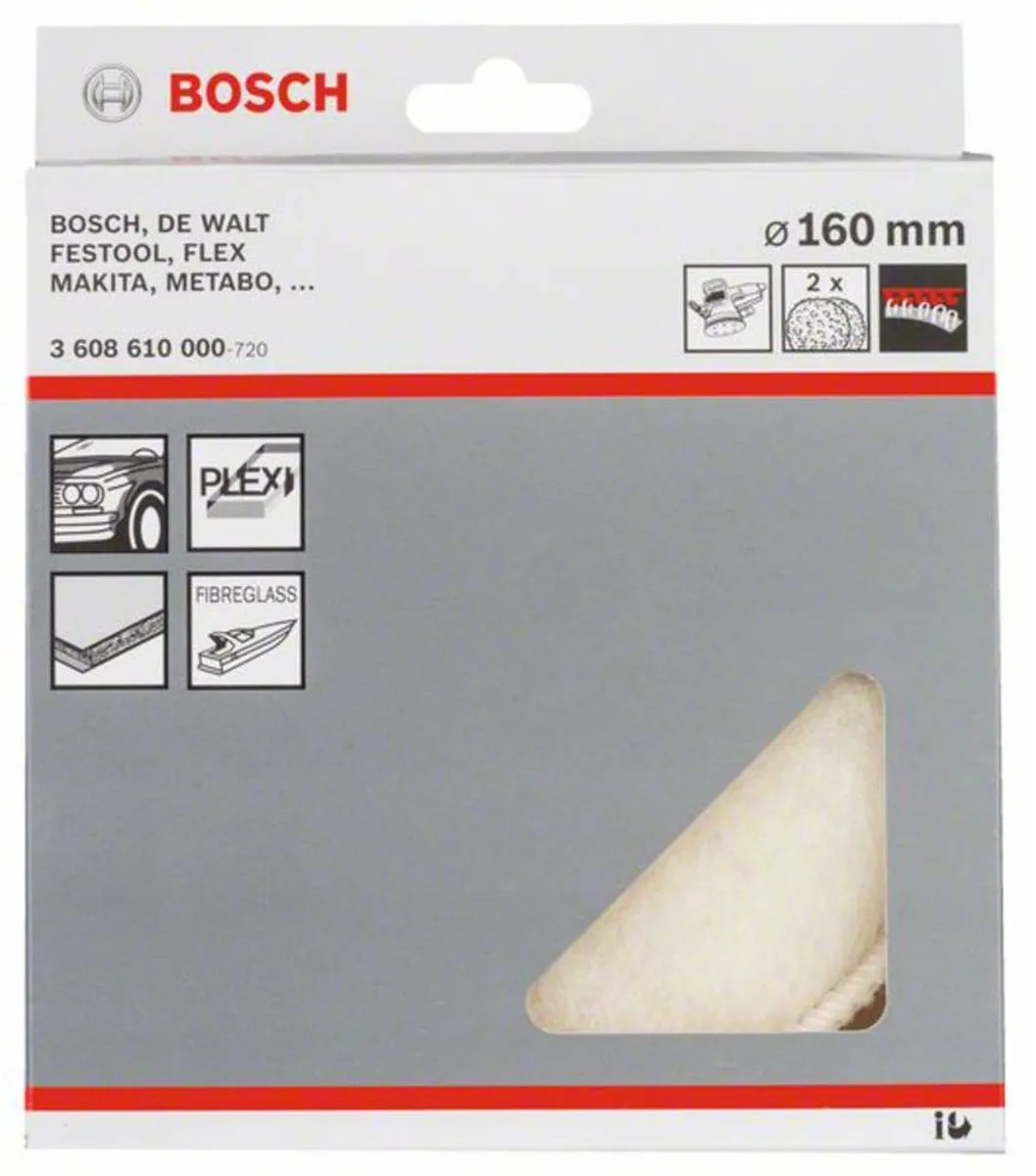 Bosch Lamswol Schijf 160mm