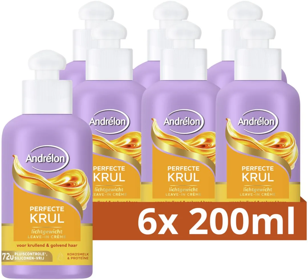 Andrélon Lichtgewicht Leave-in Haarcrème 200ml - 6 Stuks