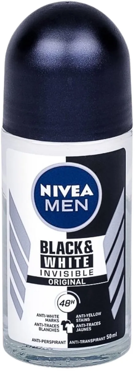NIVEA Men Invisible for Black & White Power Roll-on 50ml - 10 Stuks