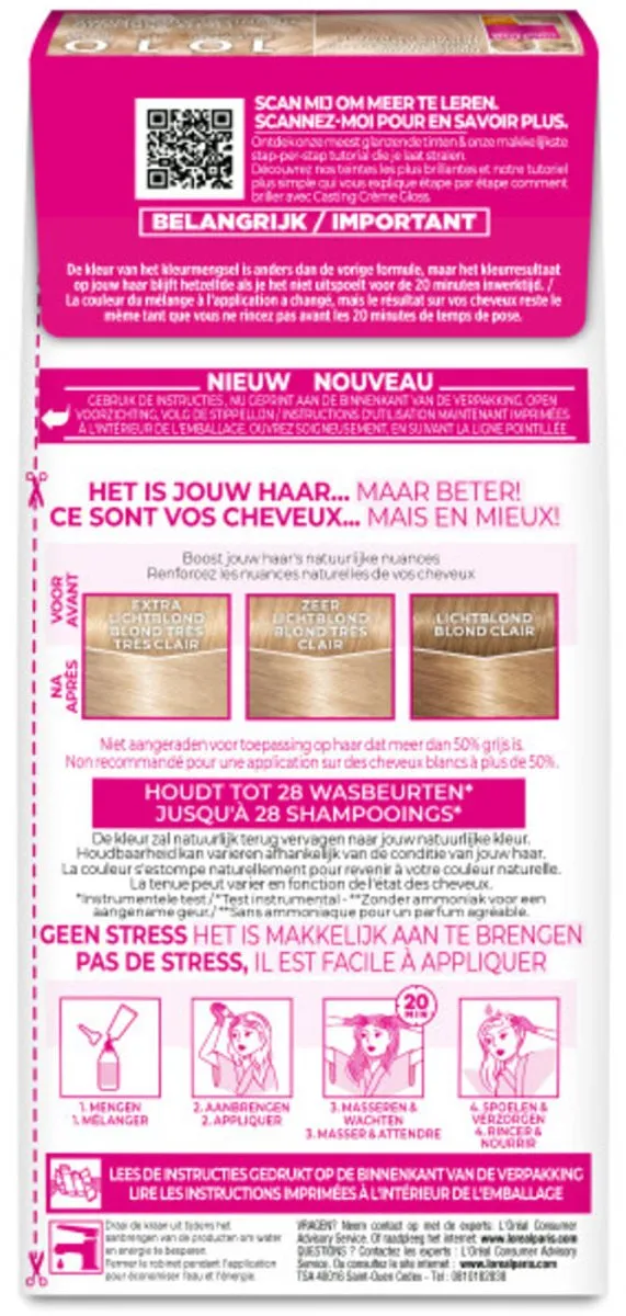 L'Oréal Paris Casting Crème Gloss 1010 Haarverf - Extra Licht Asblond