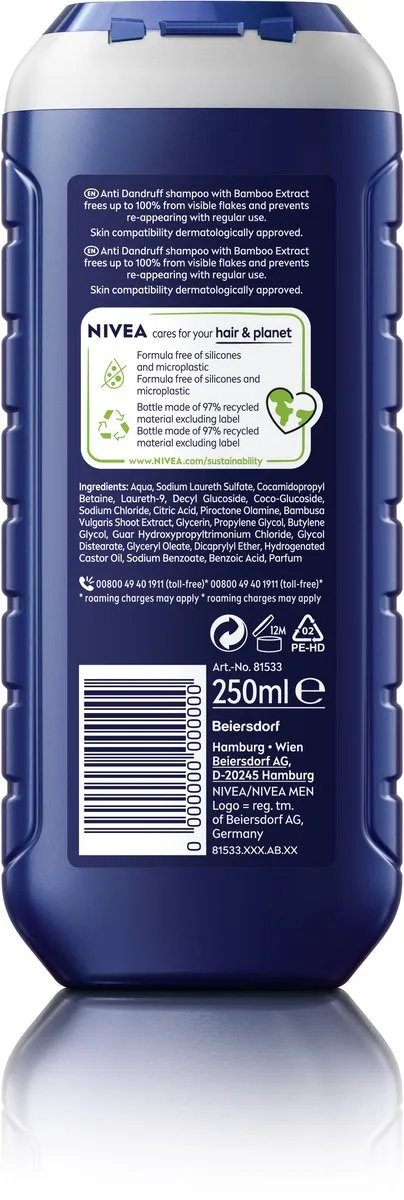 NIVEA MEN Anti-Roos Shampoo - 6x250ml