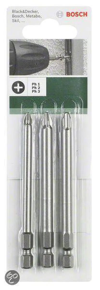 Bosch 3-delige Schroefbitset T20/T25/T30 - 89mm
