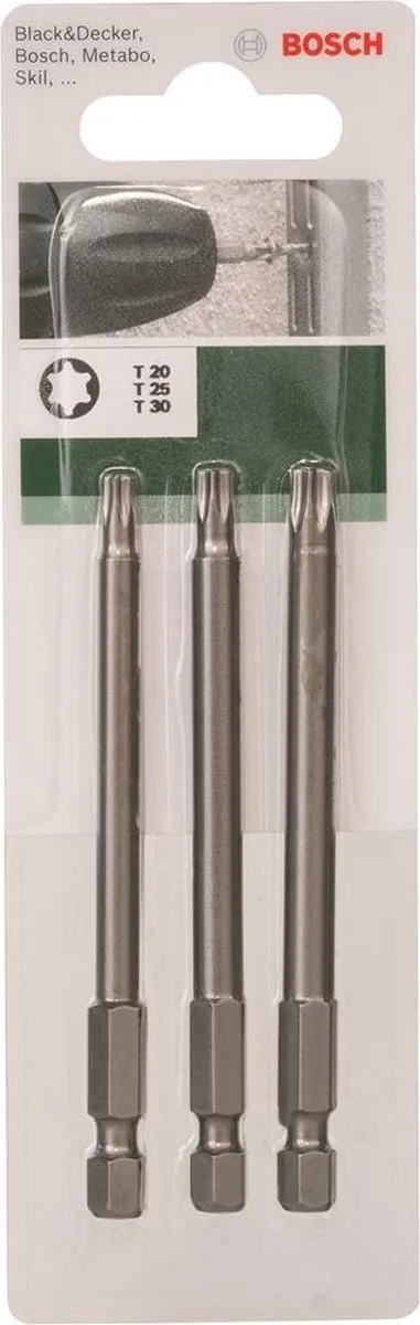 Bosch 3-delige Schroefbitset T20/T25/T30