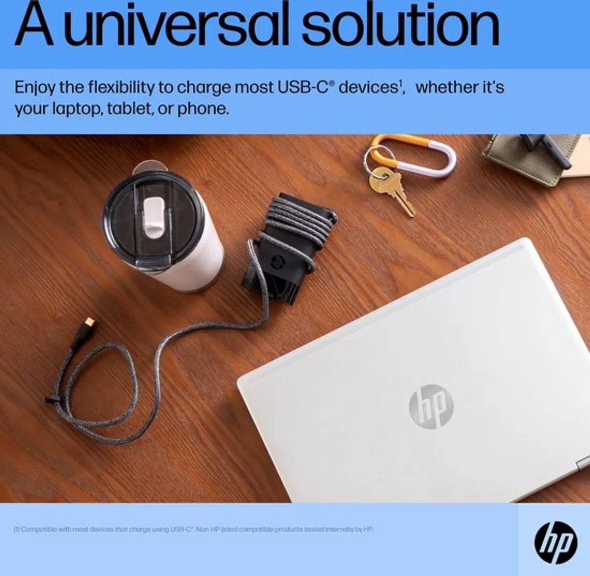 HP L40893-001 USB-C 90W Adapter - Laptop - Zwart