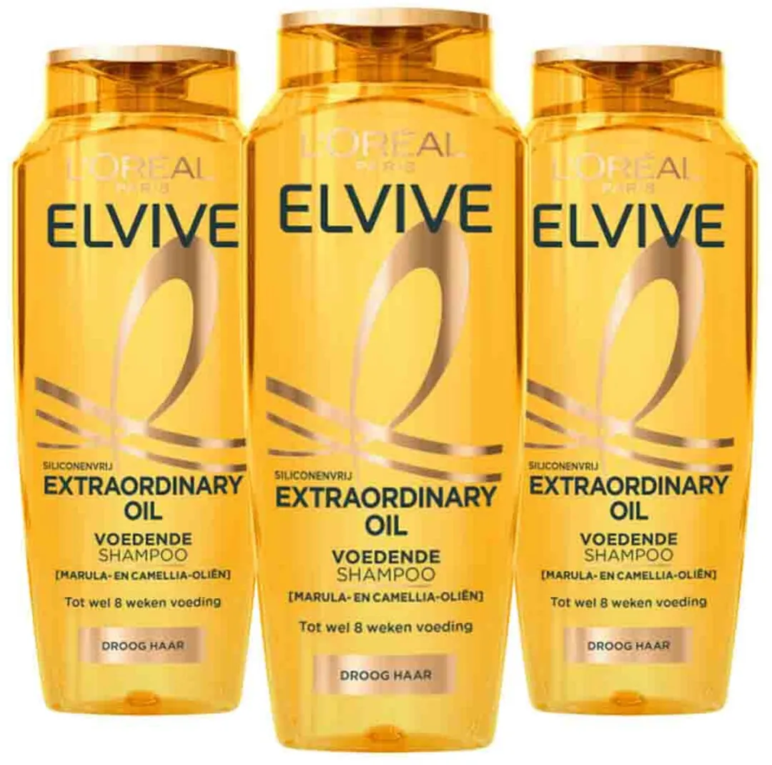 L'Oréal Elvive Extraordinary Oil Shampoo - 3 x 250 ml - Voordeelverpakking