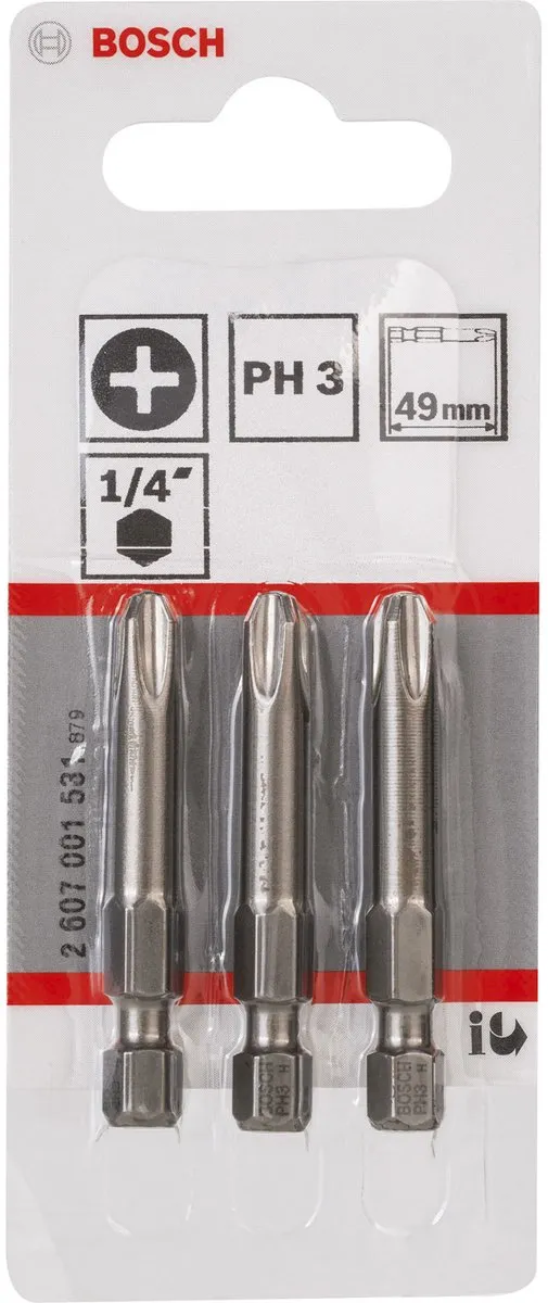 Bosch XH-TORS/PH3/49MM Torx-schroevendraaier - 3 Stuks