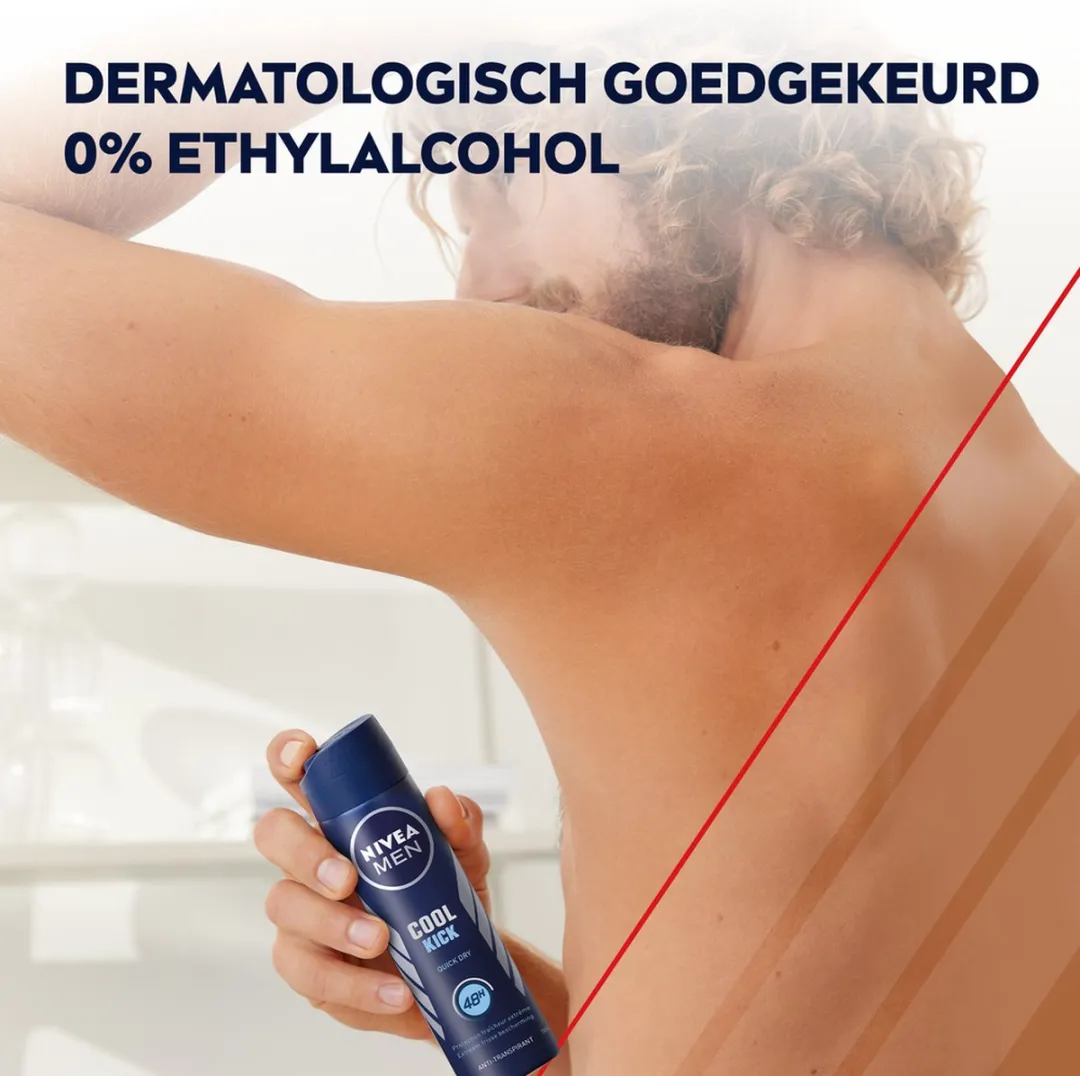 NIVEA MEN Cool Kick Deodorant Spray 450ml - 3 Stuks