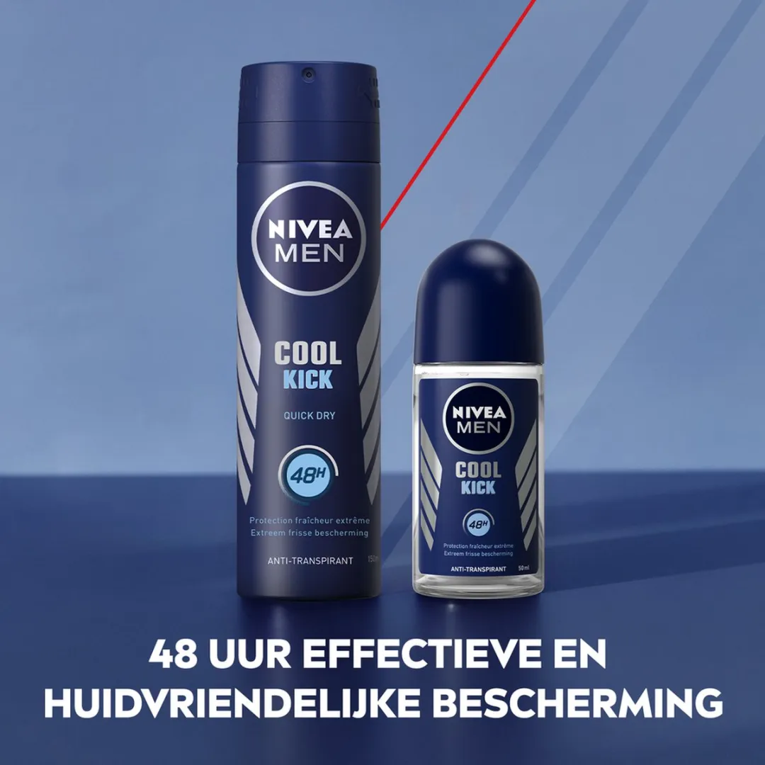 NIVEA MEN Cool Kick Deodorant Spray 450ml - 3 Stuks