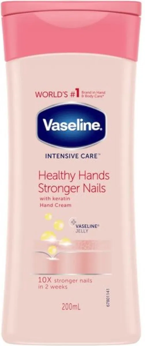 Vaseline Handcreme - Healthy Hands & Stronger Nails - Voordeelverpakking 18 x 200 ml