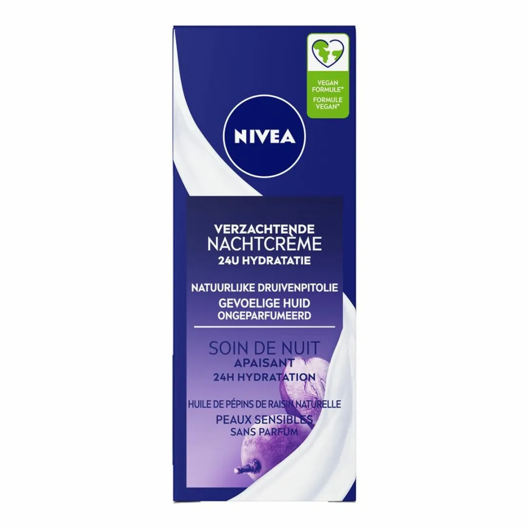 NIVEA Essentials Sensitive Nachtcrème 100ml - 2 Stuks