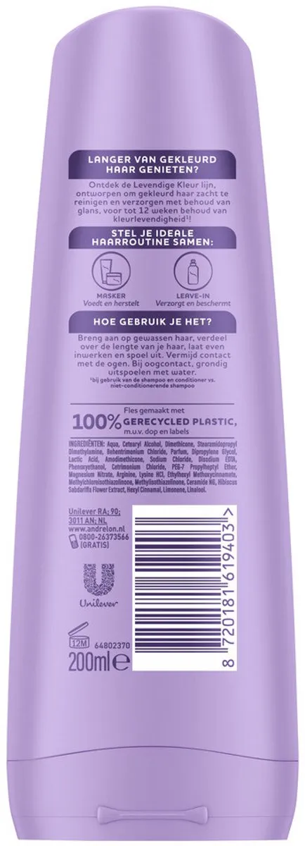 Andrélon Levendige Kleur Conditioner 200ml - 20 Stuks