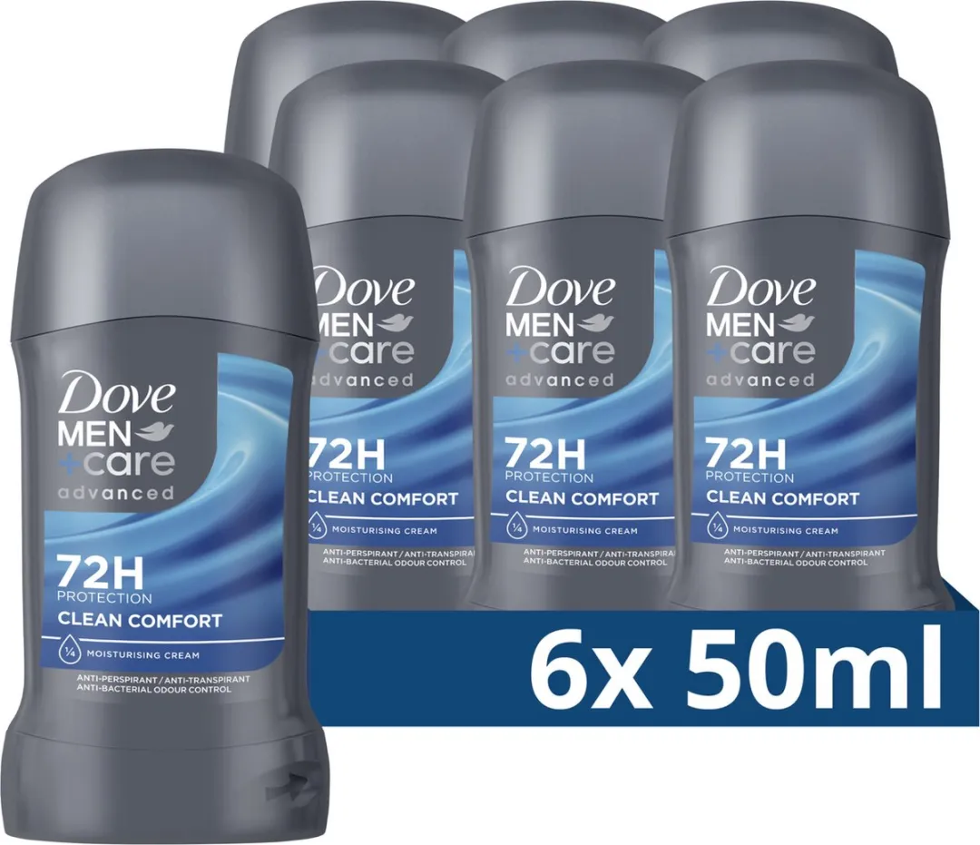 Dove Men+Care Anti-Transpirant Stick Clean Comfort 300ml - 6 Stuks