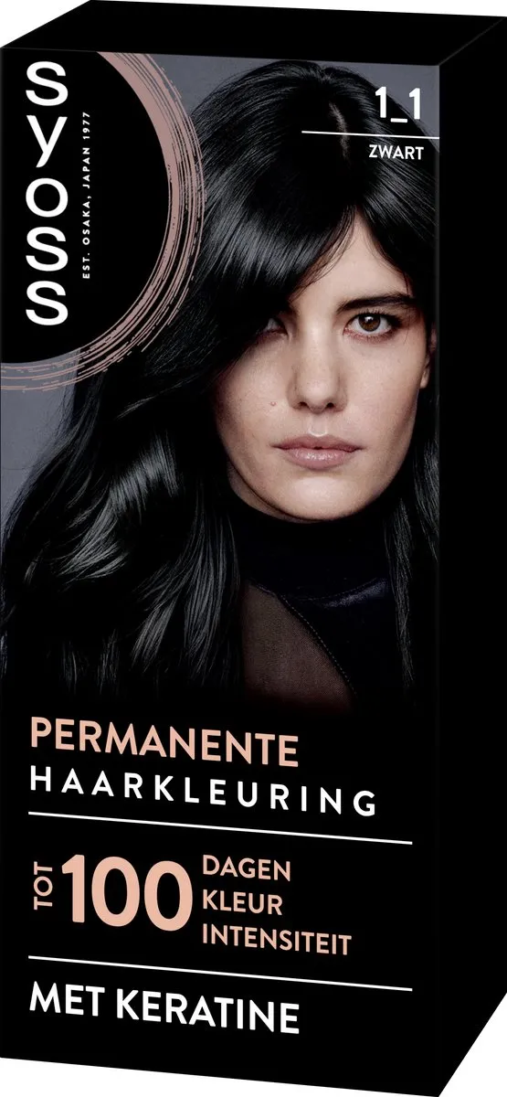 SYOSS Permanent Haarkleuring 1-1 Zwart 115ml