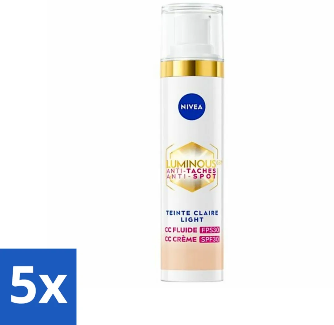 NIVEA Cellular LUMINOUS630 CC Crème Light SPF30 - 200ml (5x40ml)