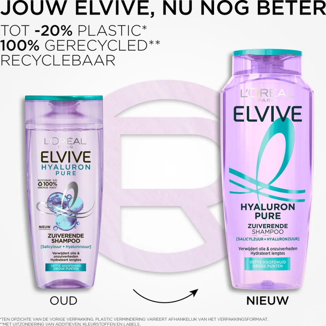 L'Oréal Paris Elvive Hyaluron Zuiverende Shampoo 6x250ml