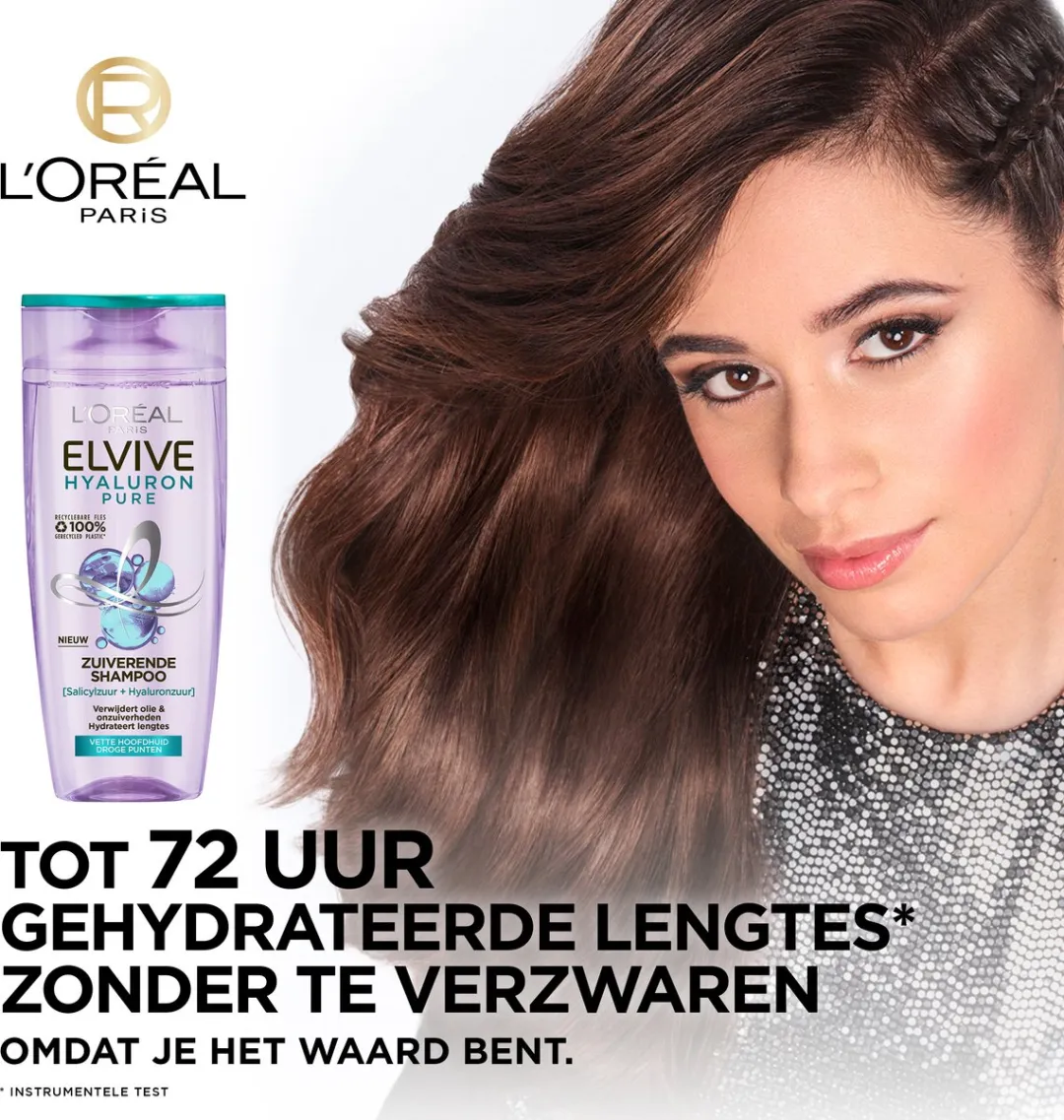 L'Oréal Paris Elvive Hyaluron Zuiverende Shampoo 6x250ml