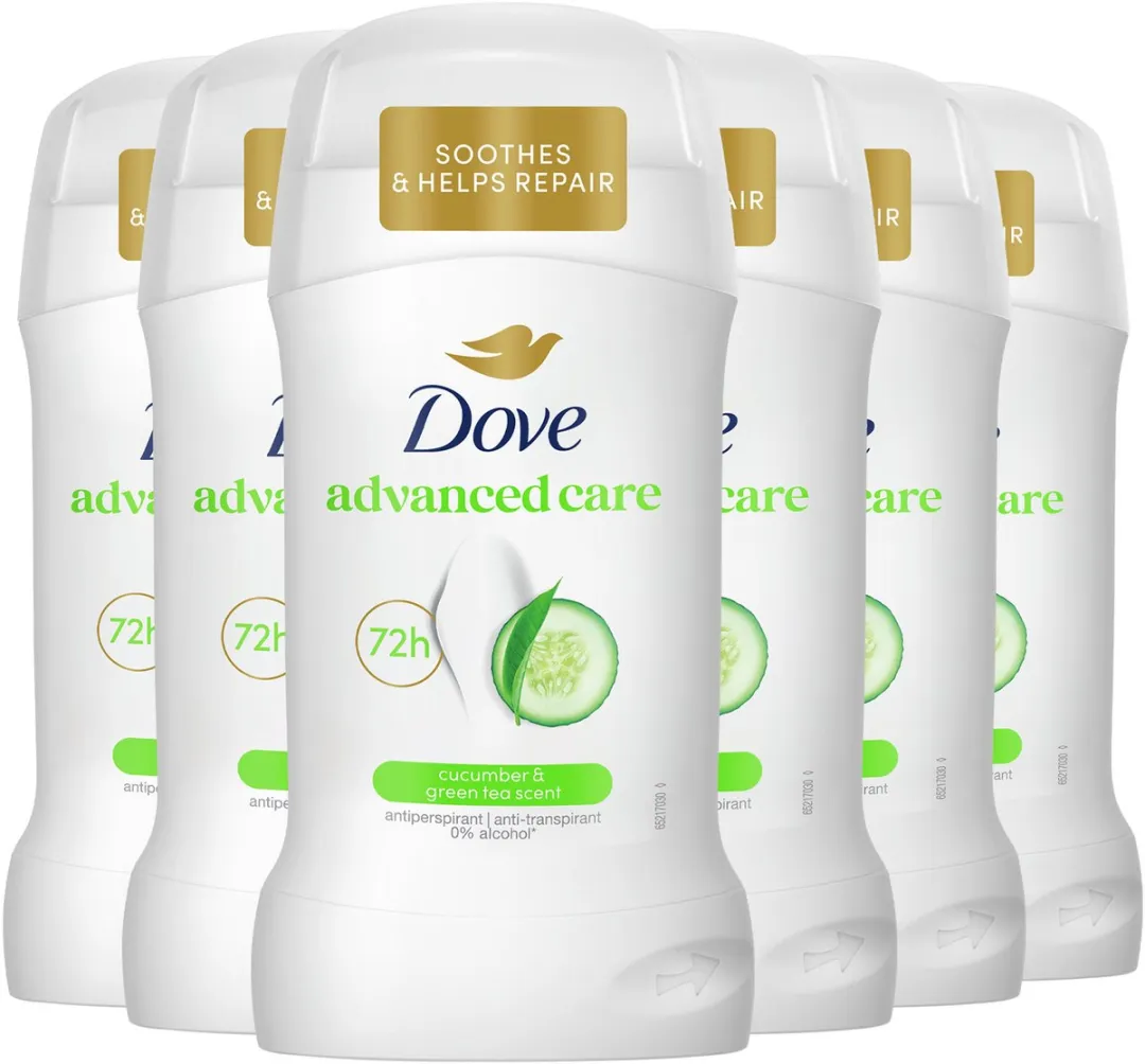 Dove Anti-Transpirant Stick Advanced Care Komkommer & Groene Thee - 6x50ml