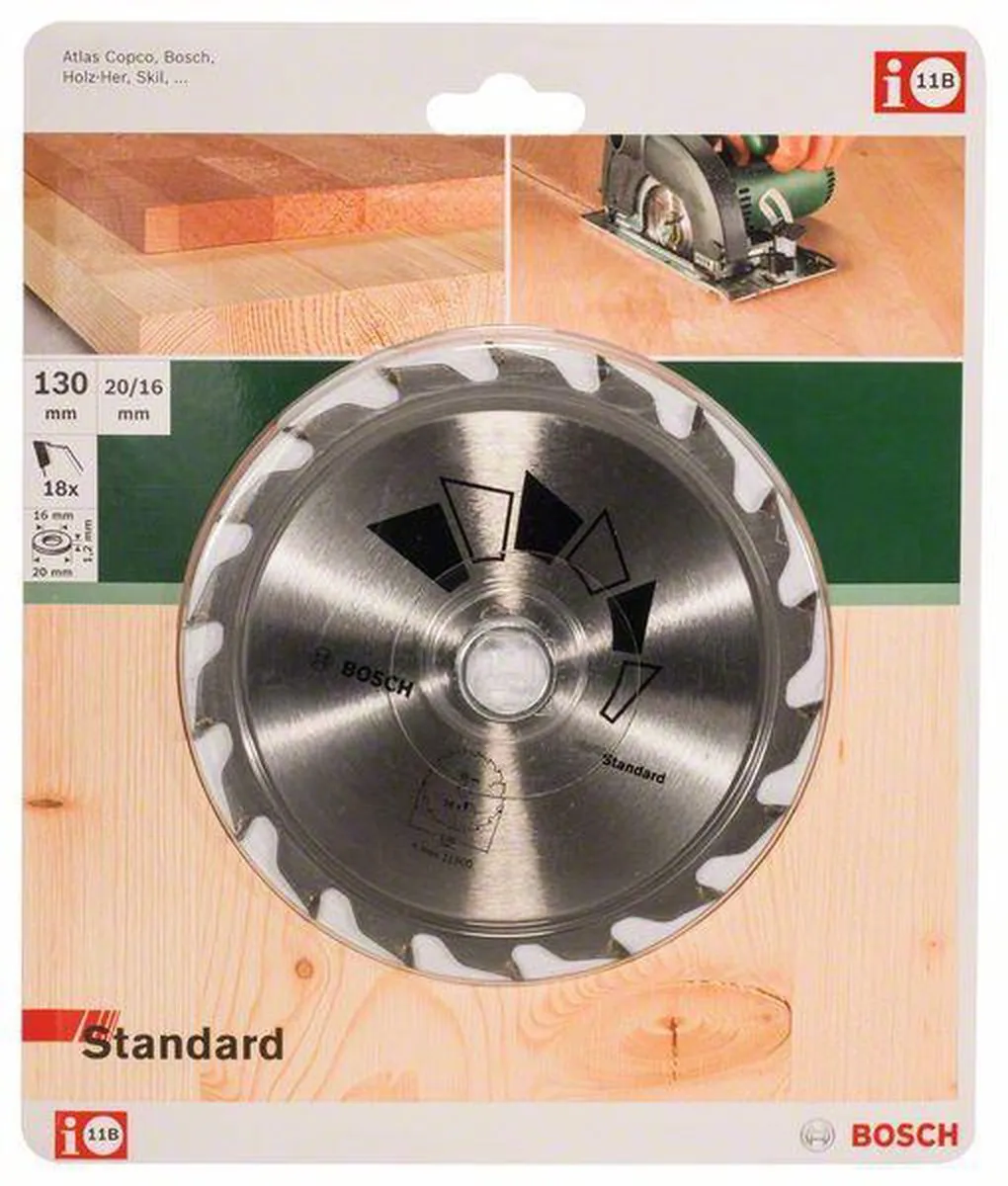Bosch Cirkelzaagblad STANDARD 130mm 18 Tanden