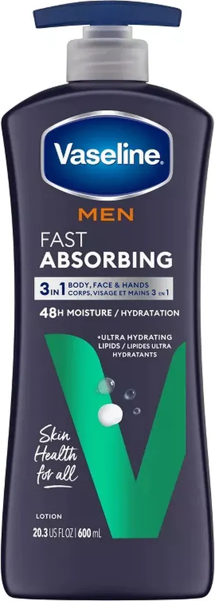 Vaseline Men Fast Absorbing Bodylotion 600ml