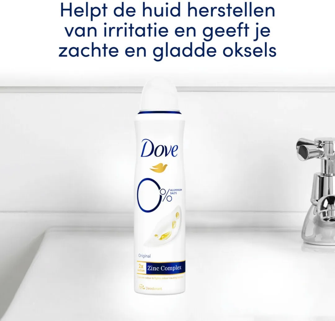 Dove 0% Aluminiumzouten Original Deo Spray 150ml
