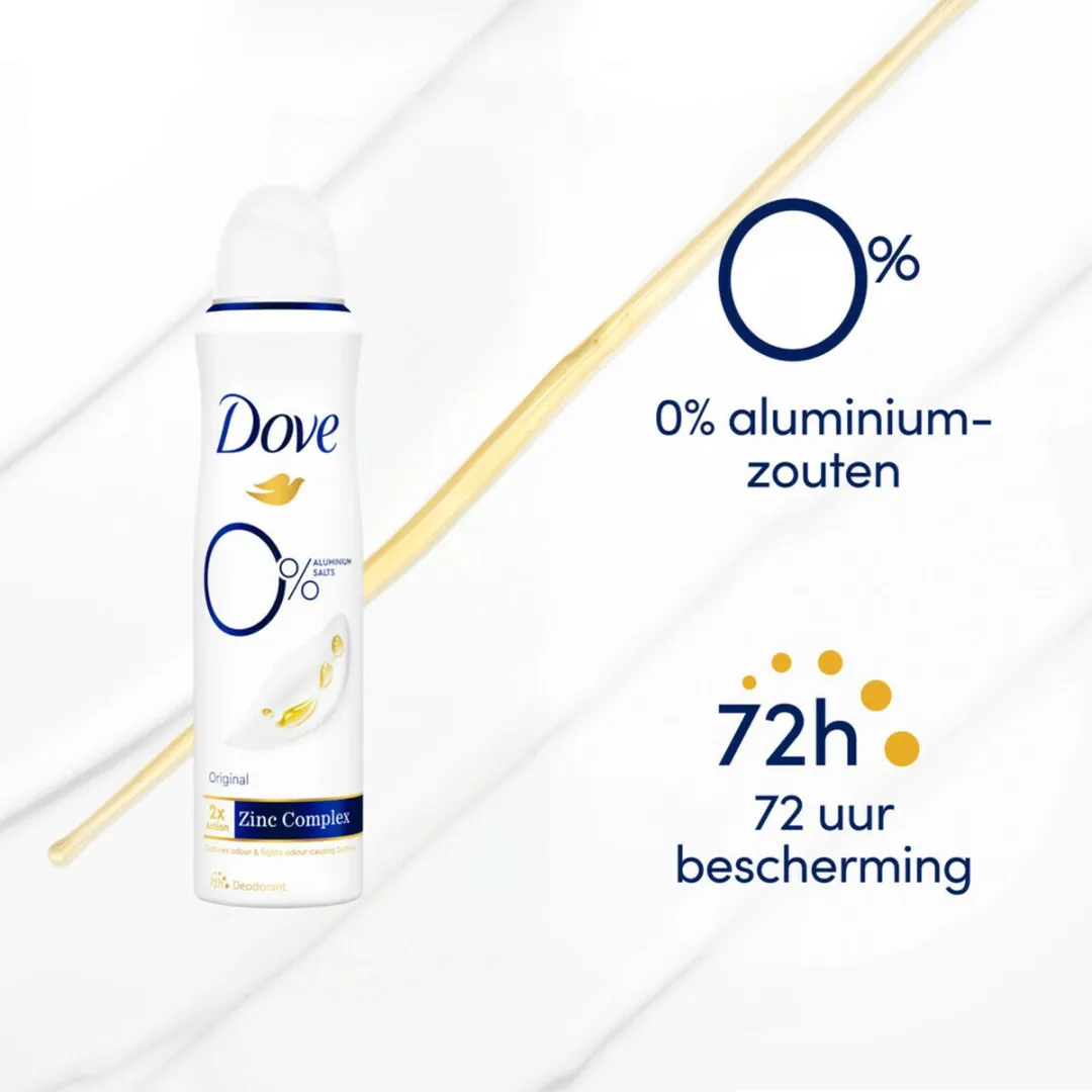 Dove 0% Aluminiumzouten Original Deo Spray 150ml