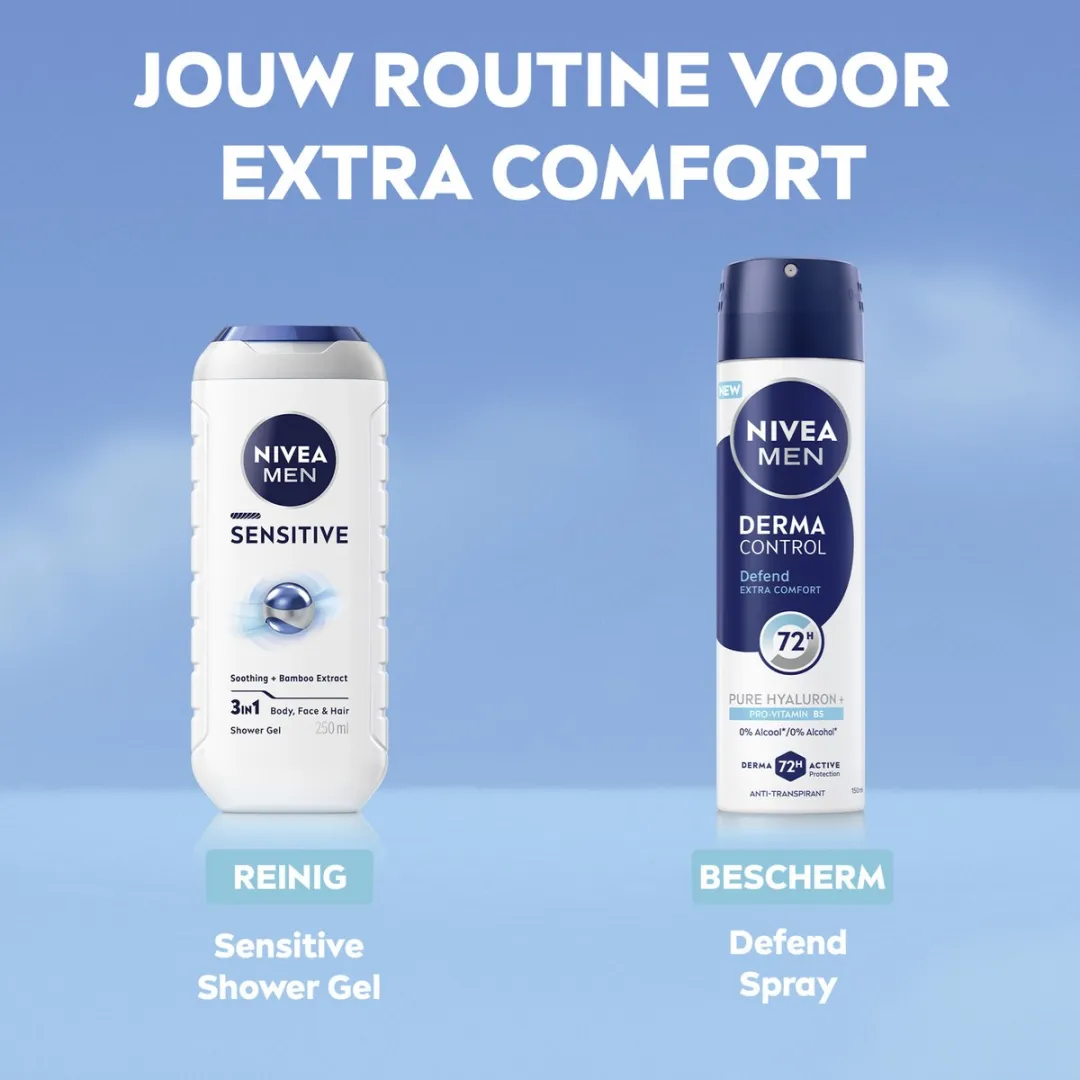 NIVEA MEN Derma Control Defend Deodorant Spray 72u - 20 Stuks