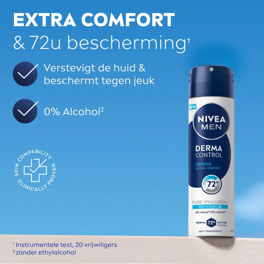NIVEA MEN Derma Control Defend Deodorant Spray 72u - 20 Stuks