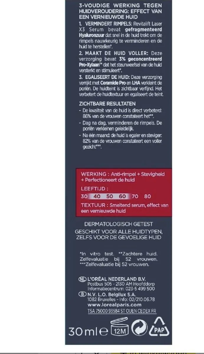 L'Oréal Paris Revitalift Laser X3 Serum 30ml