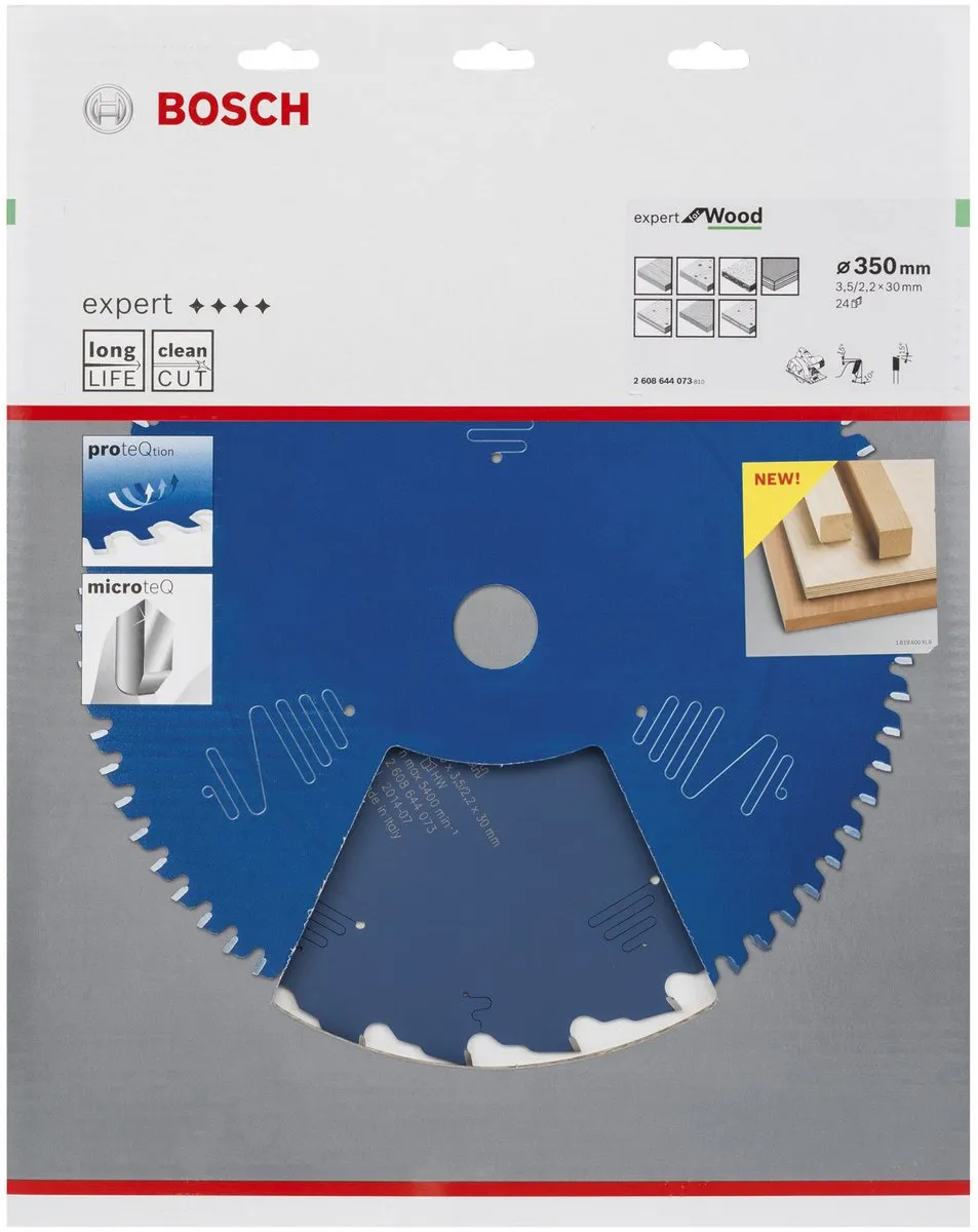 Bosch Expert for Wood Cirkelzaagblad 210x30x2.8/1.8x56T - 24 Tanden - afbeelding 3 van 5