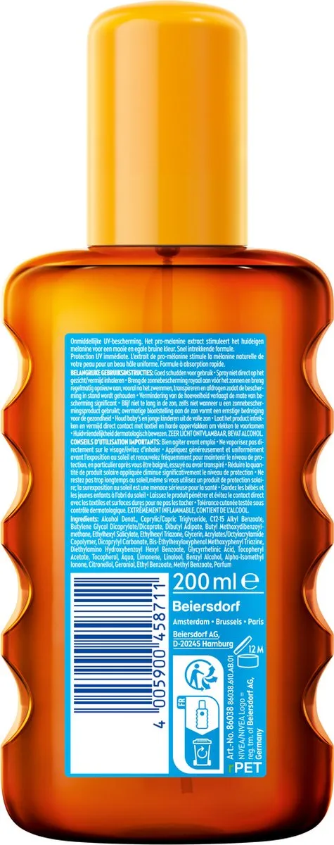 NIVEA Sun Protect & Bronze Zonnebrandolie Spray SPF 30 200ml