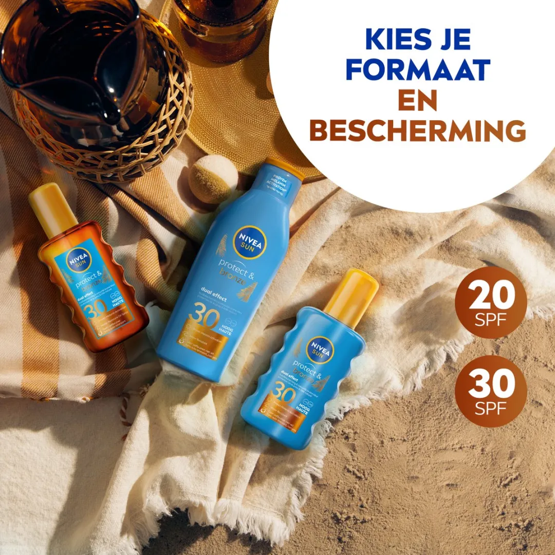 NIVEA Sun Protect & Bronze Zonnebrandolie Spray SPF 30 200ml