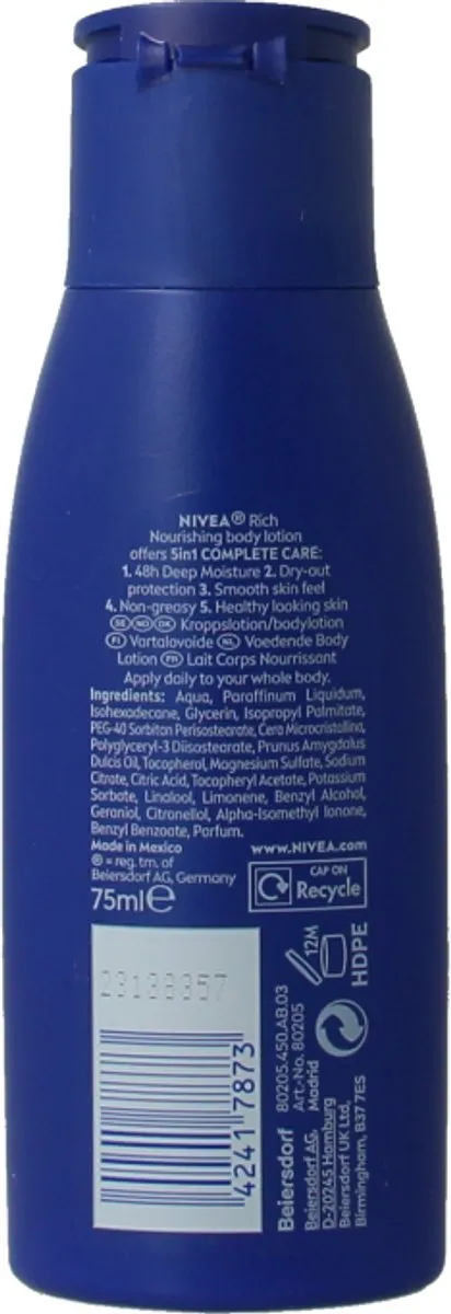 NIVEA Bodymilk Verzorgend 75ml