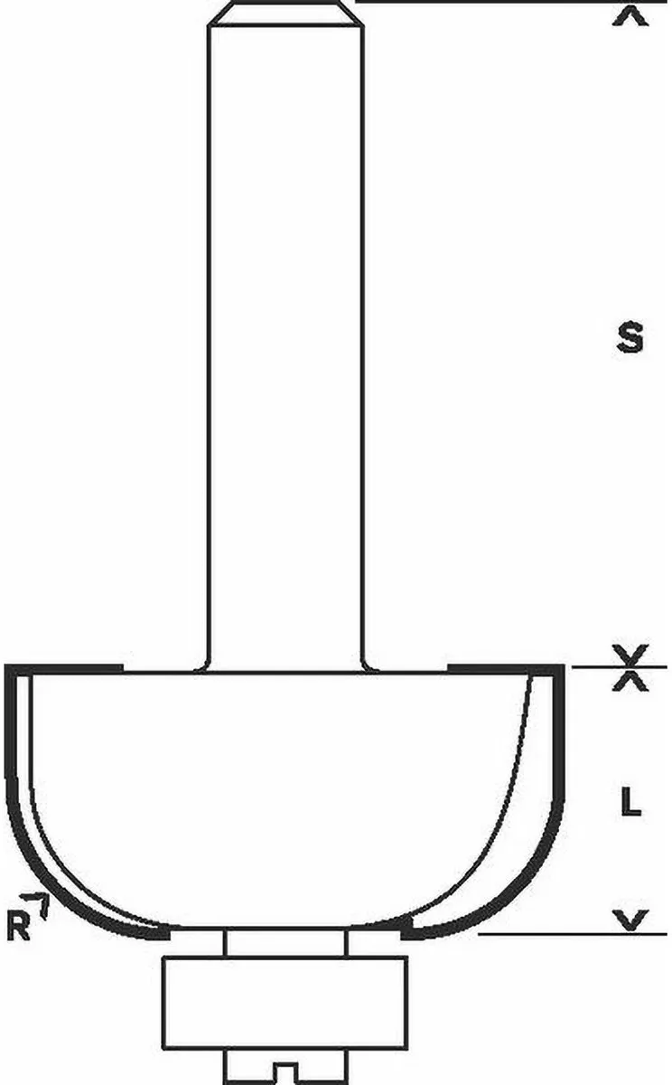 Bosch Afkantfrees 1/4" R1 6,3mm
