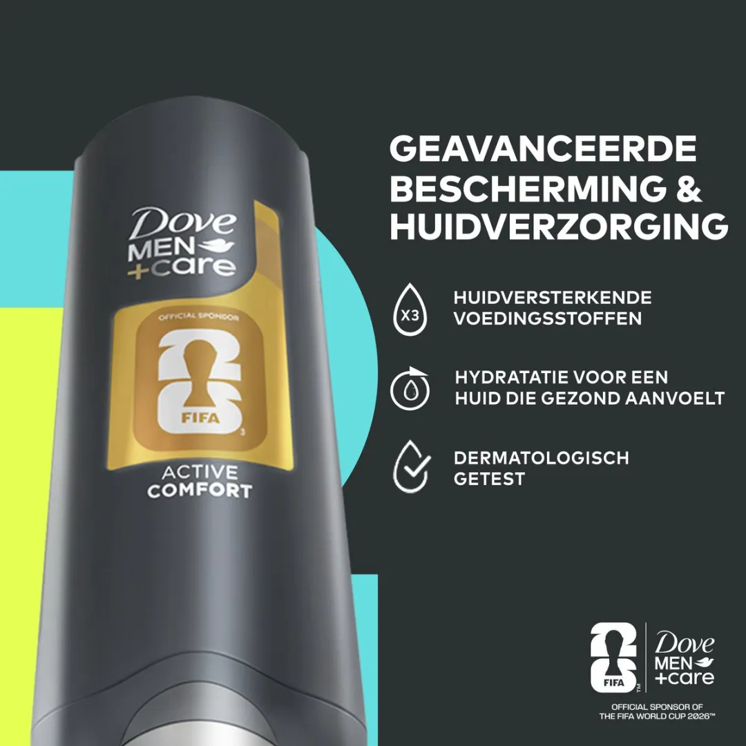 Dove Men+Care 3-in-1 Douchegel Active Comfort FIFA Edition - 2400ml